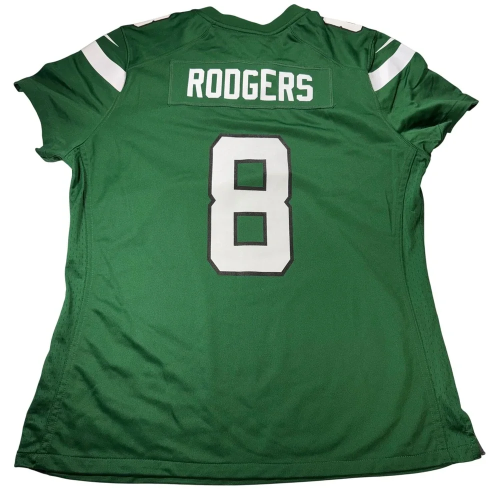 Nike New York Jets Aaron Rodgers Jersey Womens XL Green NFL On‎ Field 8 NEW